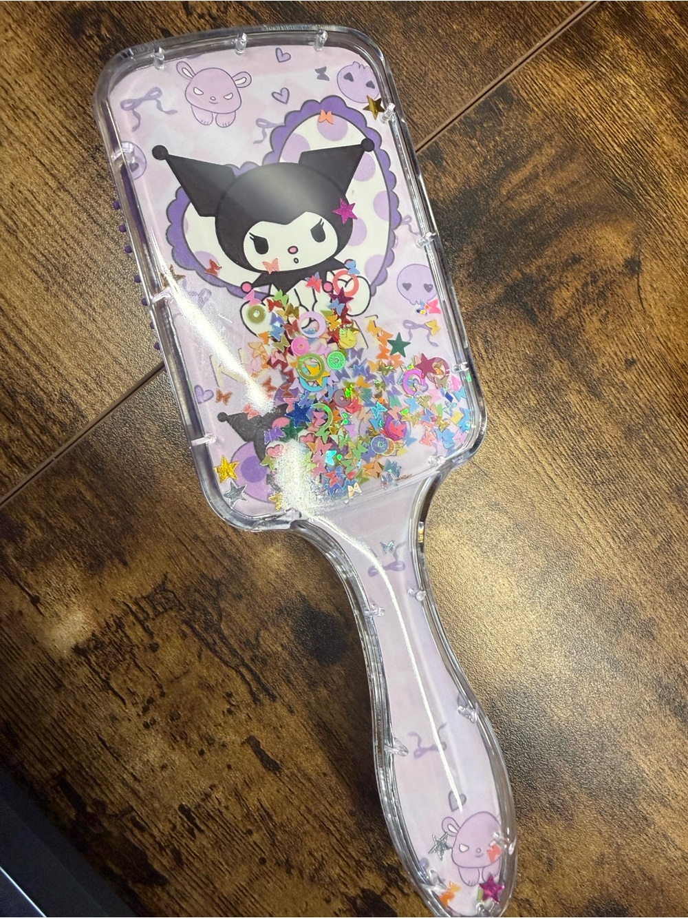 Sanrio Kuromi Glitter Paddle Brush